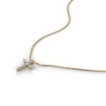 Round and Marquise Lab-Grown Diamond Cross Pendant - Image 3