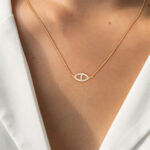 Lucky Eye Pavé Round Lab-Grown Diamond Pendant - Image 5