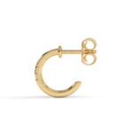 Huggie Lab-Grown Diamond Pave Stud Earrings - Image 4