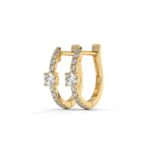 Hoop Lab-Grown Diamond Pave Stud Earrings - Image 2