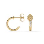 Huggie Lab-Grown Diamond Pave Stud Earrings - Image 3