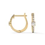 Hoop Lab-Grown Diamond Pave Stud Earrings - Image 3