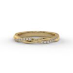 Double Twist Pave Lab Diamond Wedding Band (.15CTW)
