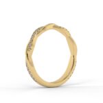 Double Twist Pave Lab Diamond Wedding Band (.15CTW) - Image 4