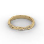 Double Twist Pave Lab Diamond Wedding Band (.15CTW) - Image 2