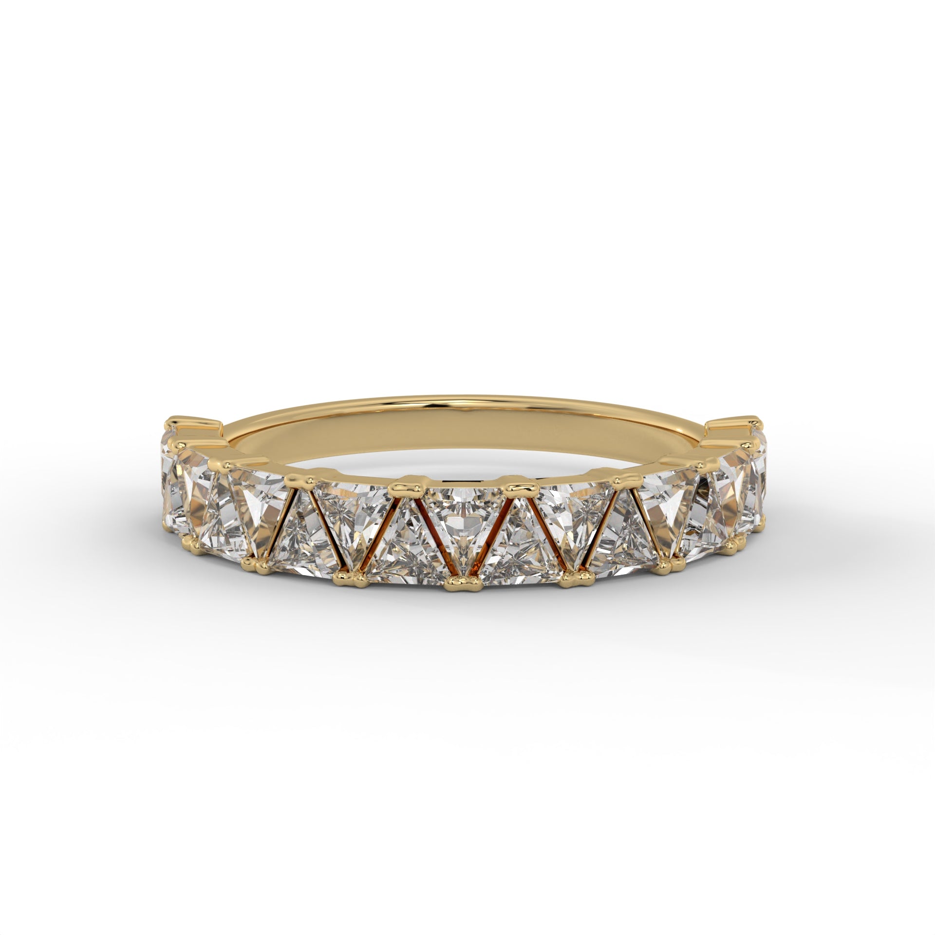 3.8MM Trillion Lab Diamond Wedding Band – 14K Gold (1.45CTW)