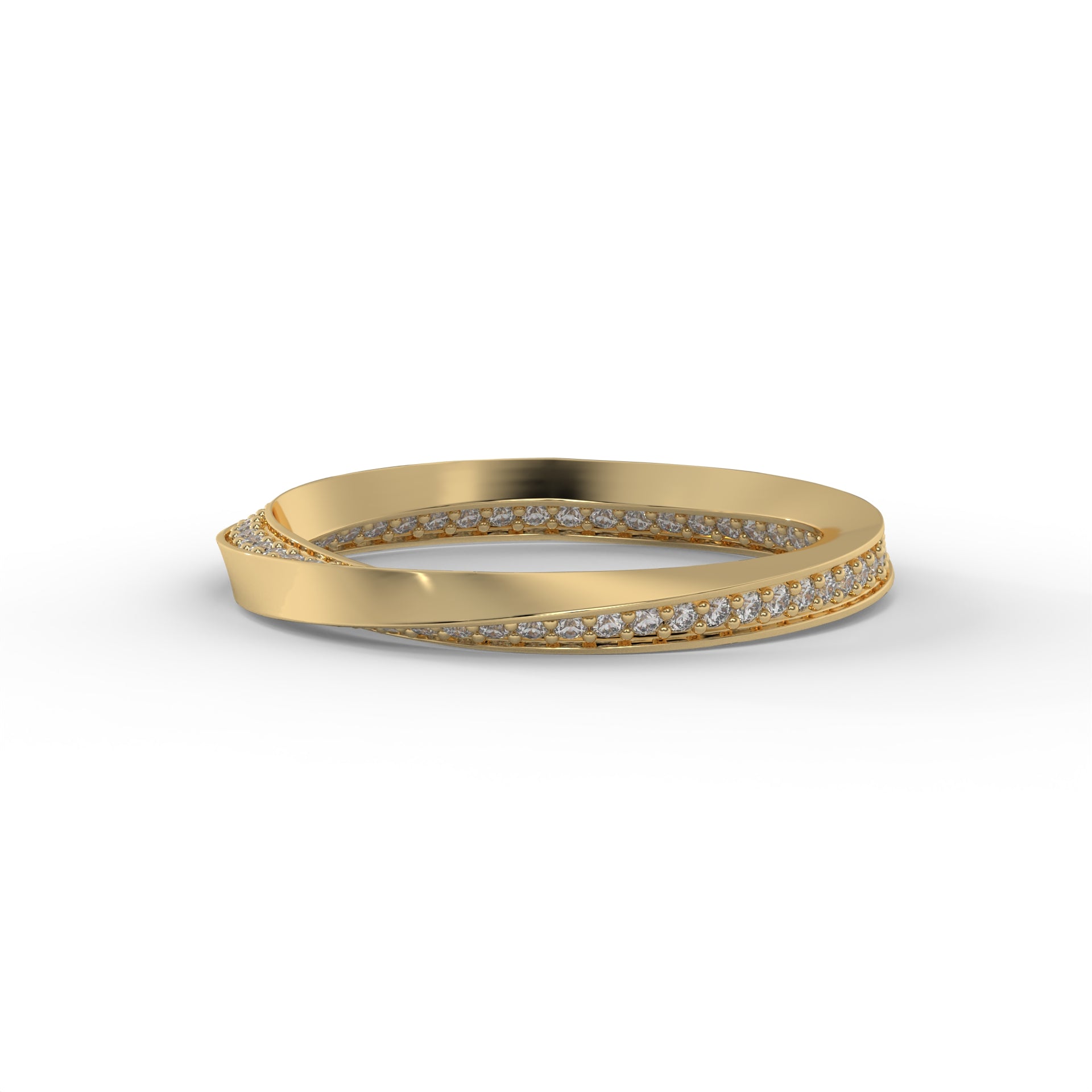 Twisted Square Lab Diamond Wedding Band – 14K Gold (.50CTW) Twisted Square Lab Diamond Wedding Band – 14K Gold (.50CTW)