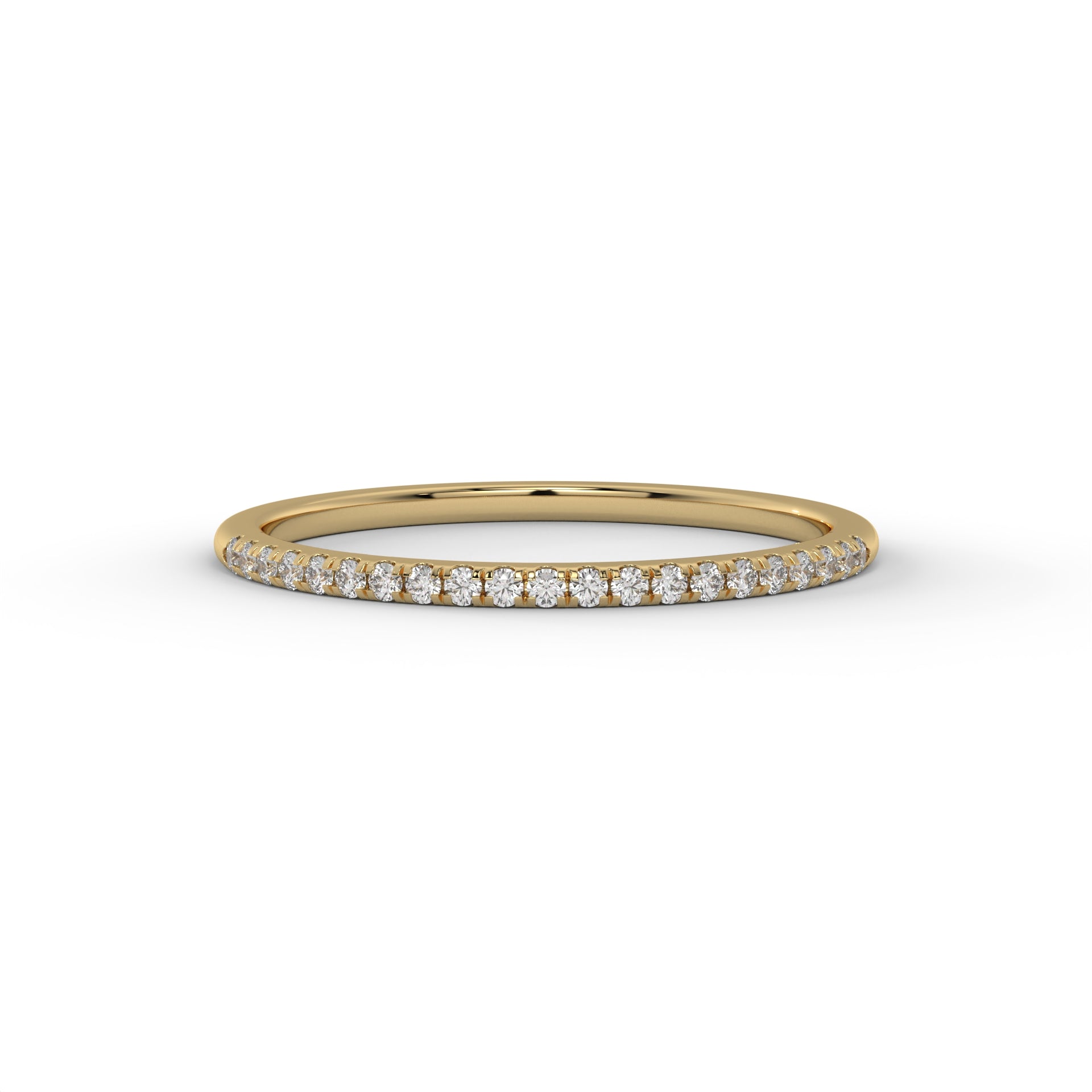 1.2MM Extra Petite Pave Lab Diamond Wedding Band – 14K Gold (.085CTW)
