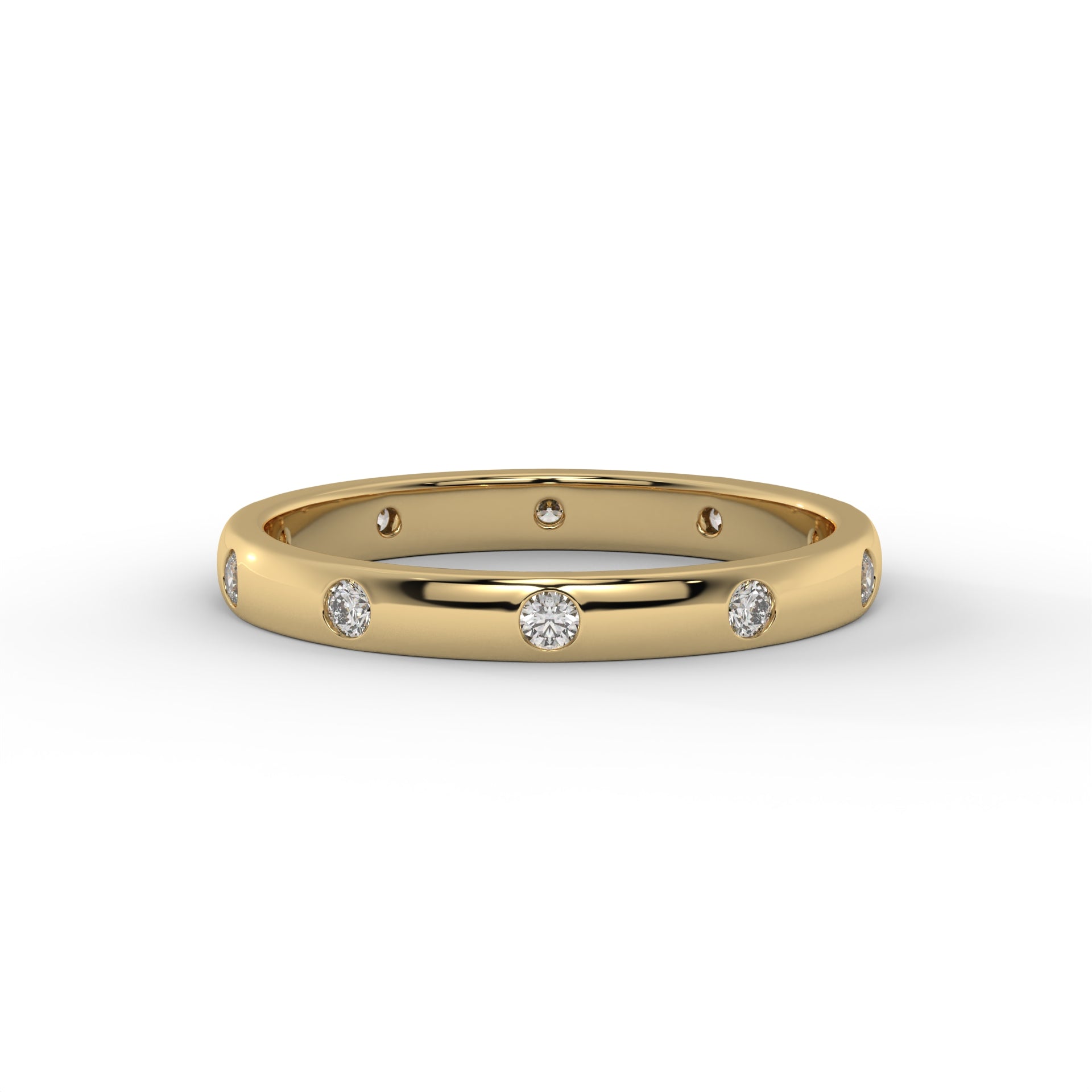 2.5MM Modest Lab Diamond Wedding Band – 14K Gold (.30CTW)
