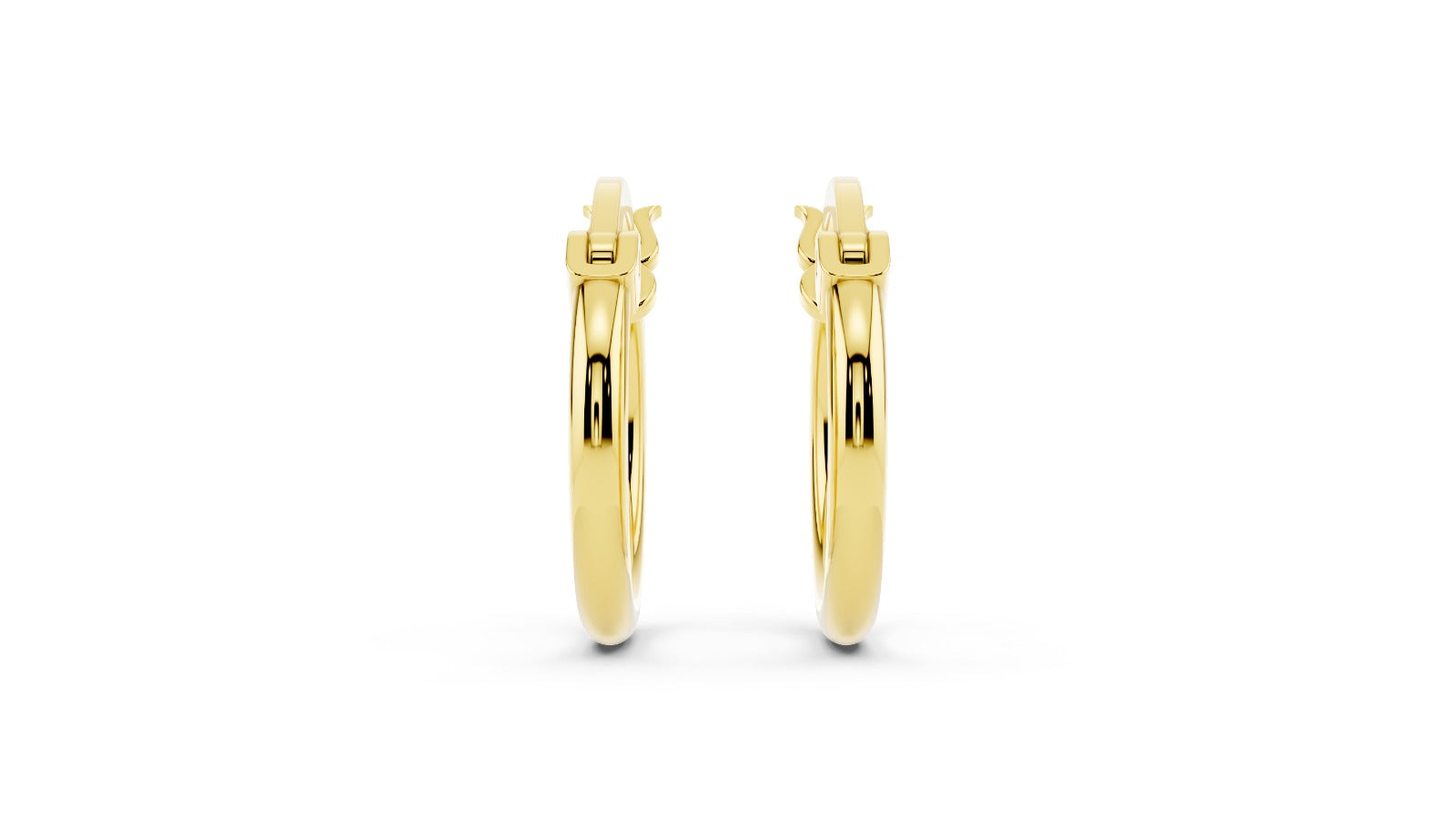 Earrings of the month! 12MM Gold Hoop Earrings with Latch Back – 14K Gold
