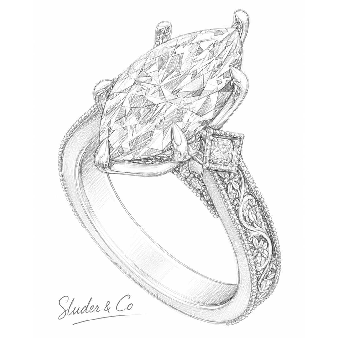 Sluder CAD Ring Graphic Custom Ring - Image 1